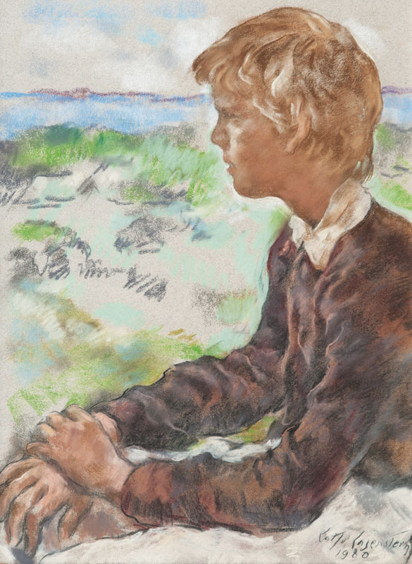 Lotte Laserstein - Knabe am Strand Knabe am Strand