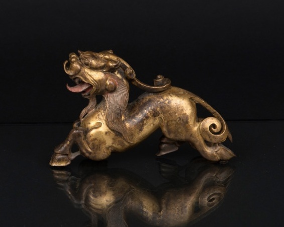 Seltene Bronze-Figur 'Chimäre'