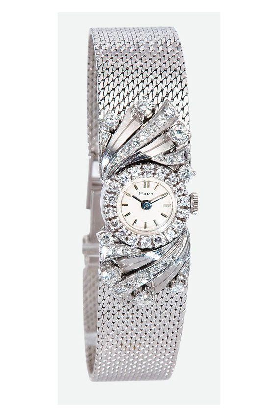 Damen-Armbanduhr mit reichem Brillant-Besatz