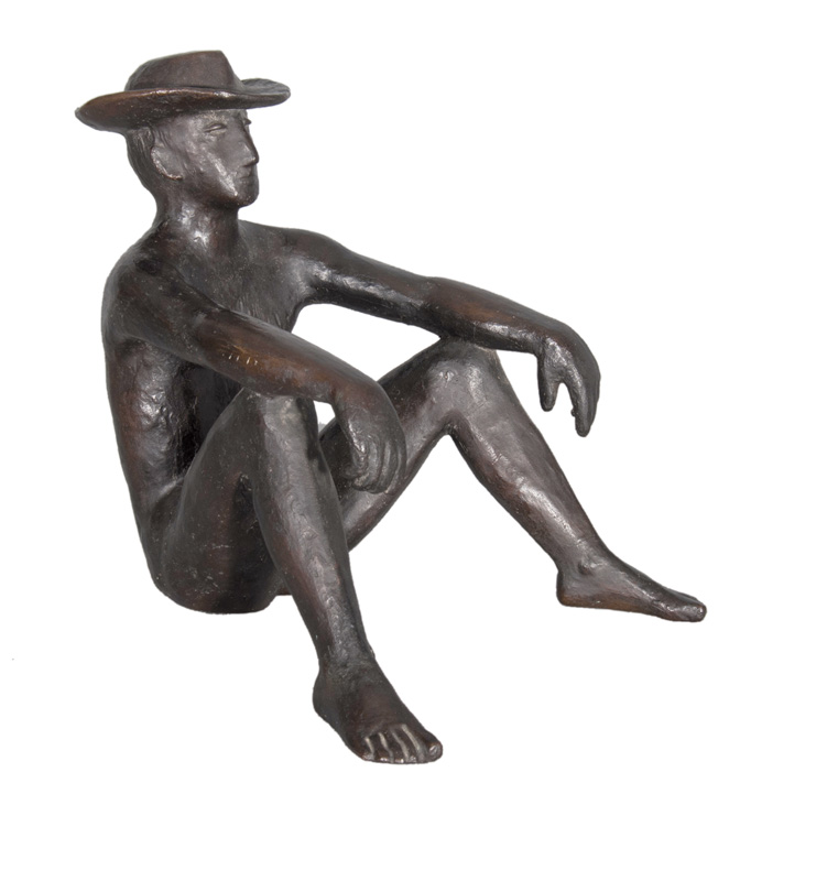 A bronze figure 'Male nude - Jules'