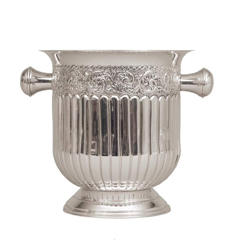 A champagne bucket with acanthus pattern