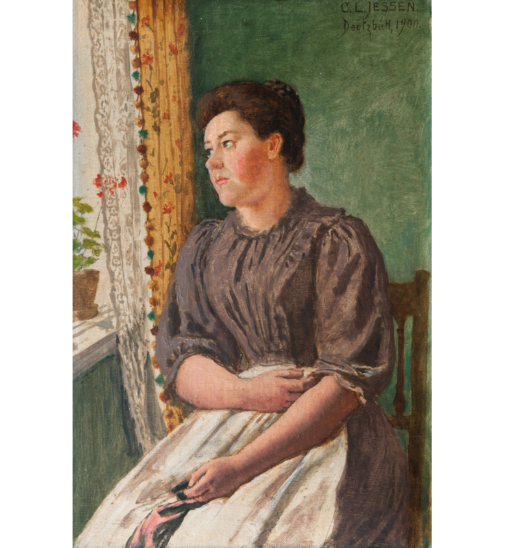 Carl Ludwig Jessen - Portrait der Ehefrau des Künstlers Portrait der Ehefrau des Künstlers