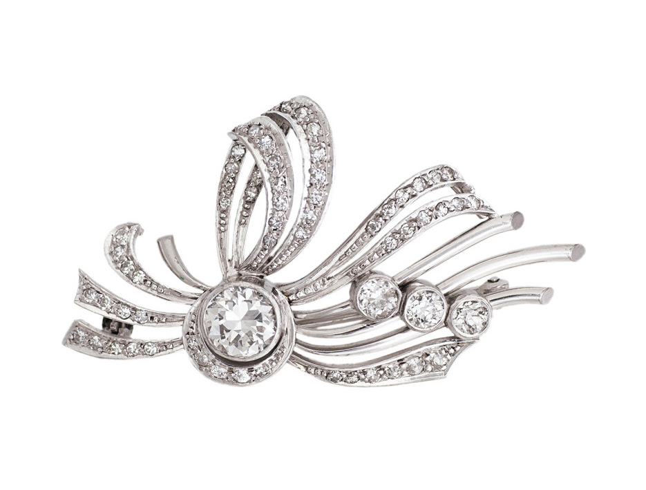 A brooch with diamonds A brooch with diamonds