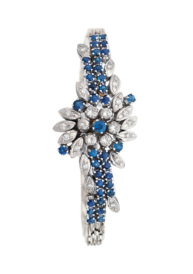 A sapphire diamond bracelet