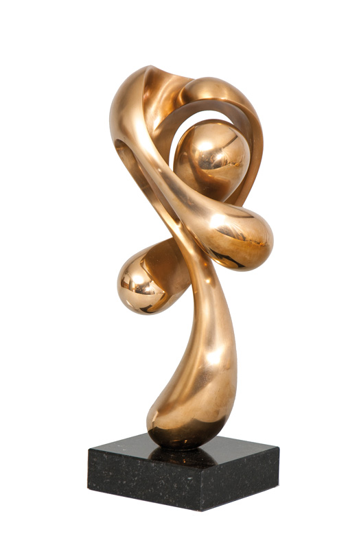 A modern bronze sculpture  'Vier Punkte'