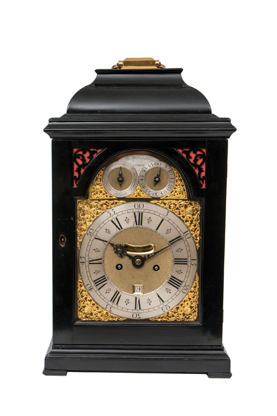 A Georgian bracket clock