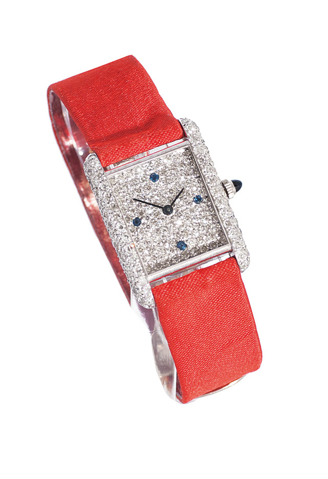 A ladie's watch with diamonds