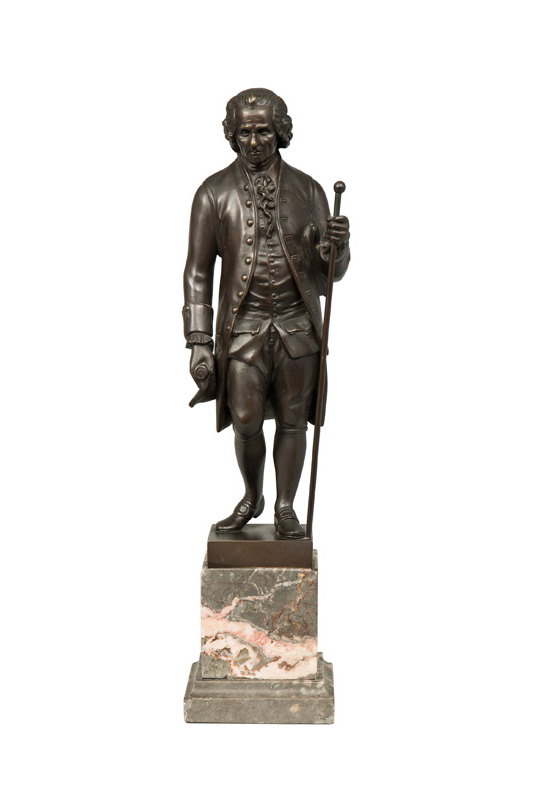 A bronze figure 'Rousseau'