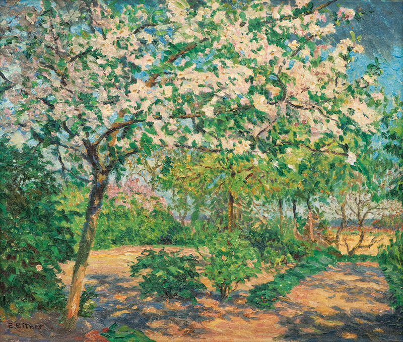 Blühender Obstgarten