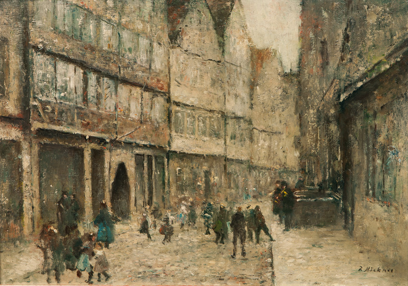 Street Scene with Children and Musicians