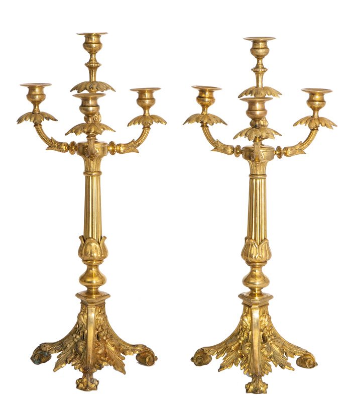 A pair of opulent candelabra