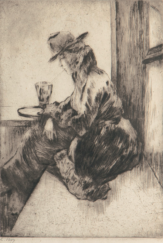 Lesser Ury - Dame im Kaffee Dame im Kaffee
