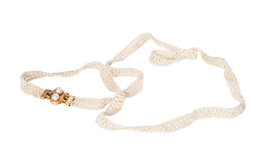A Biedermeier pearl necklace