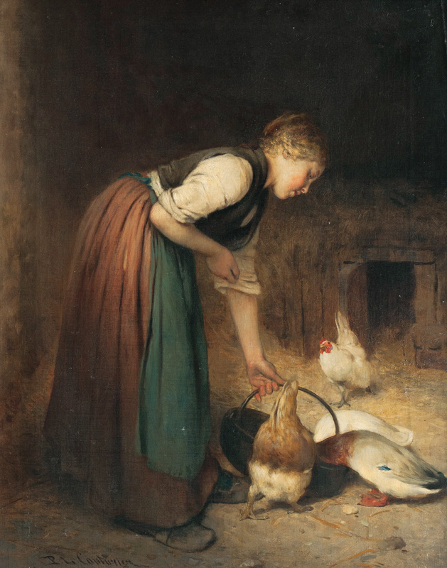 Girl and Fowl