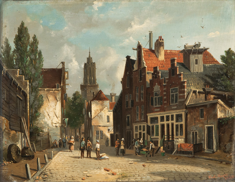 Diethelm Carl Meyer - View of a Dutch Town View of a Dutch Town