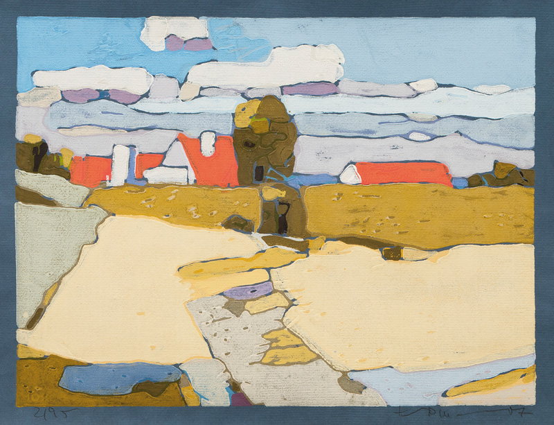 Klaus Fußmann - Houses near Nieby-Düttenhöft Houses near Nieby-Düttenhöft