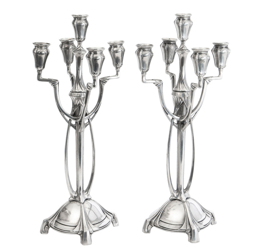 Albert Mayer - Paar Jugendstil-Girandolen Paar Jugendstil-Girandolen