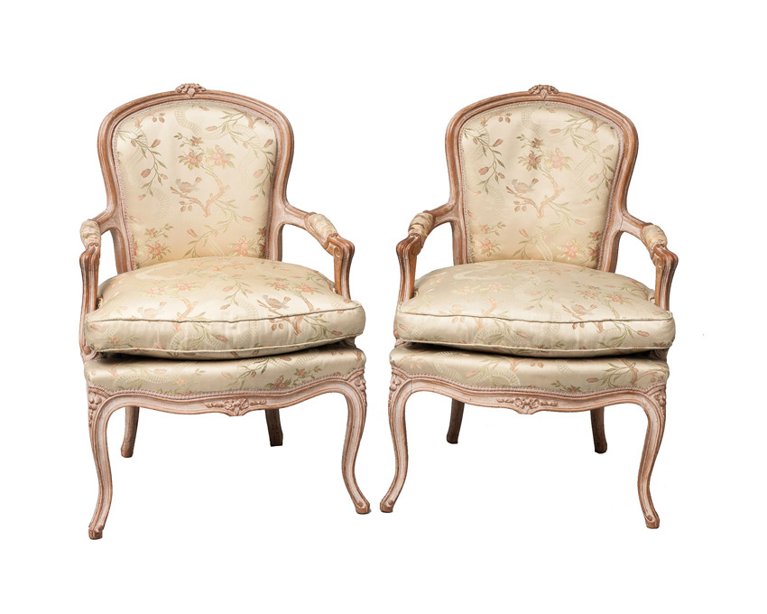 A pair of fauteuils of Baroque style