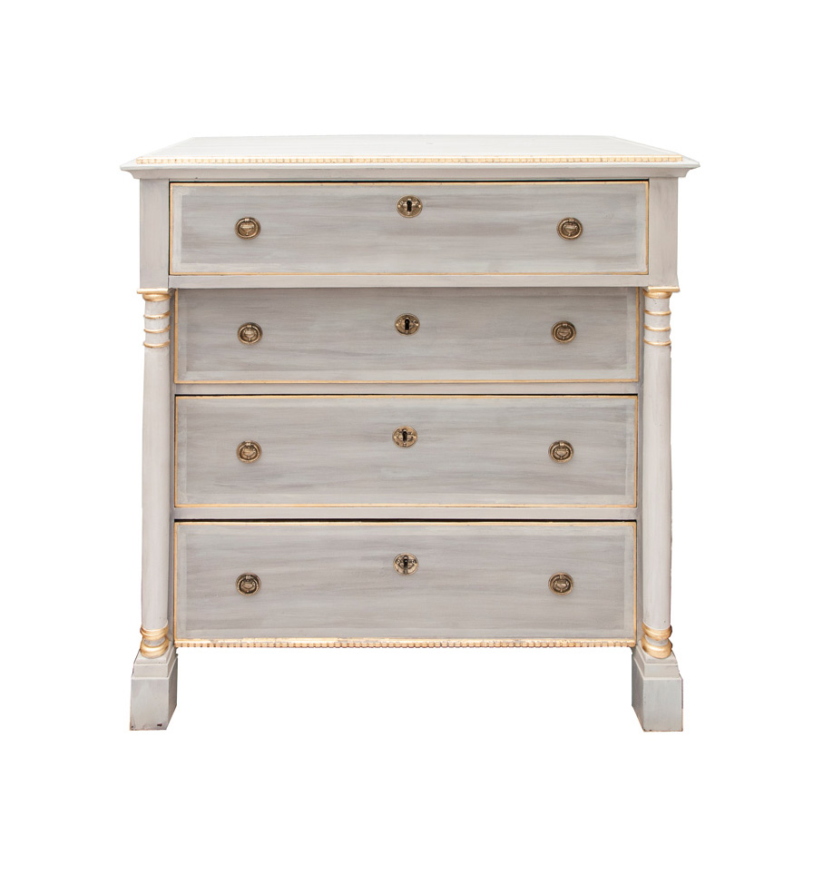 A painted writing commode of Gustavian style