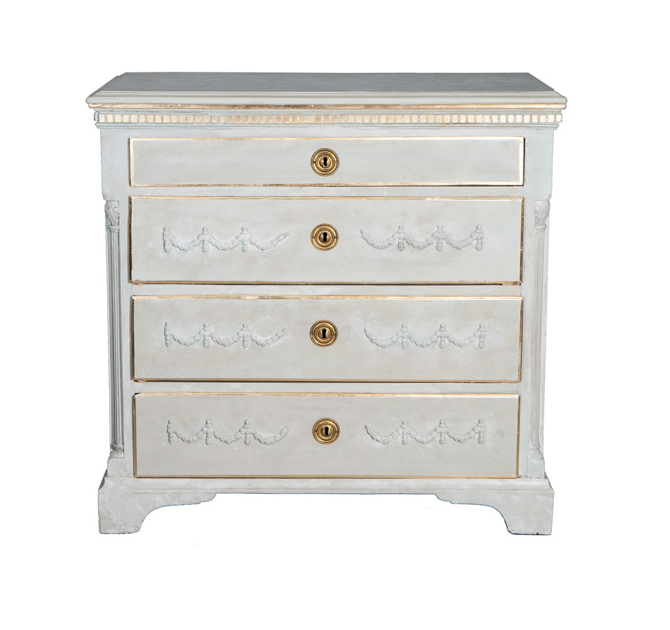 A painted Gustavian commode