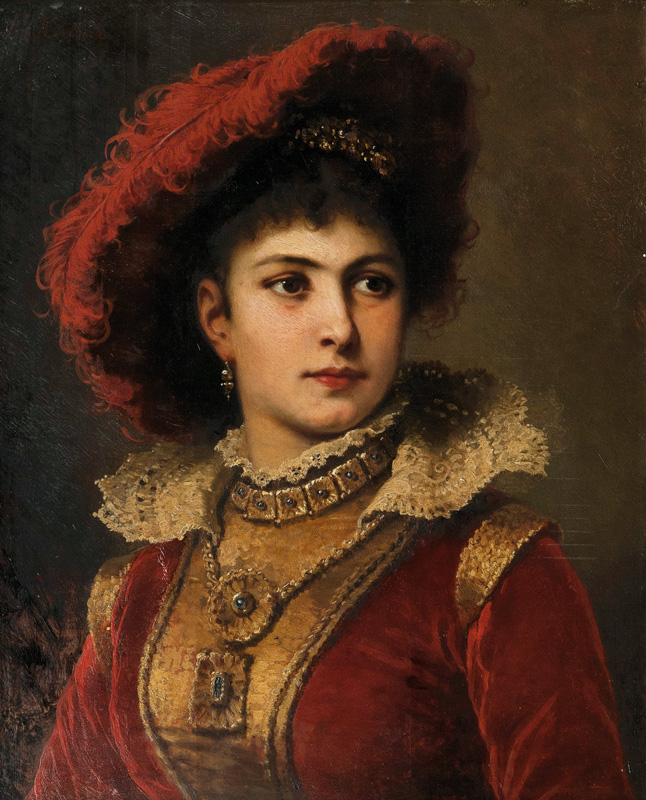 Friedrich August von Kaulbach - Portrait of the Opera Singer Adelina Patti Portrait of the Opera Singer Adelina Patti