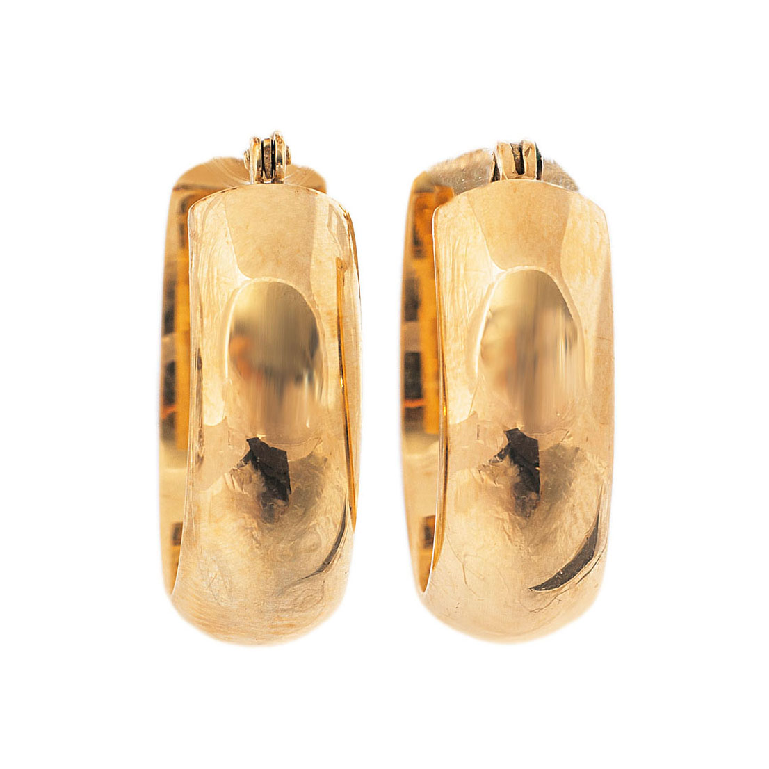 A pair of golden earrings