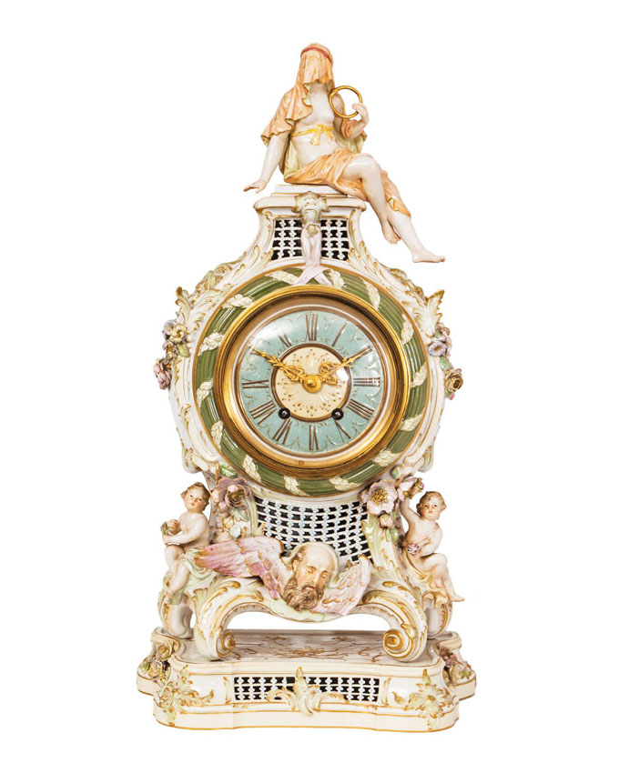 A rare and important clock with the allegories of time and eternity
