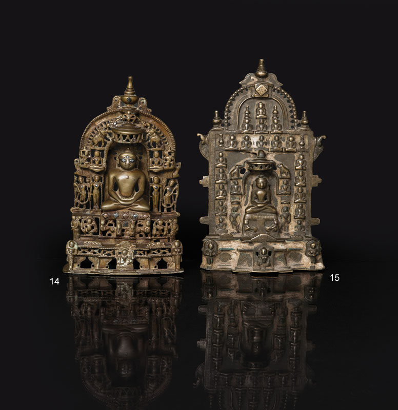 A bronze Jain shrine