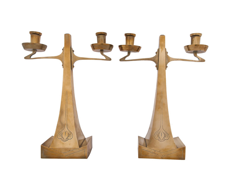 A pair of Art Nouveau table lamps