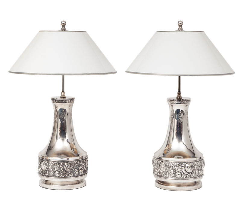 A pair of french table lamps