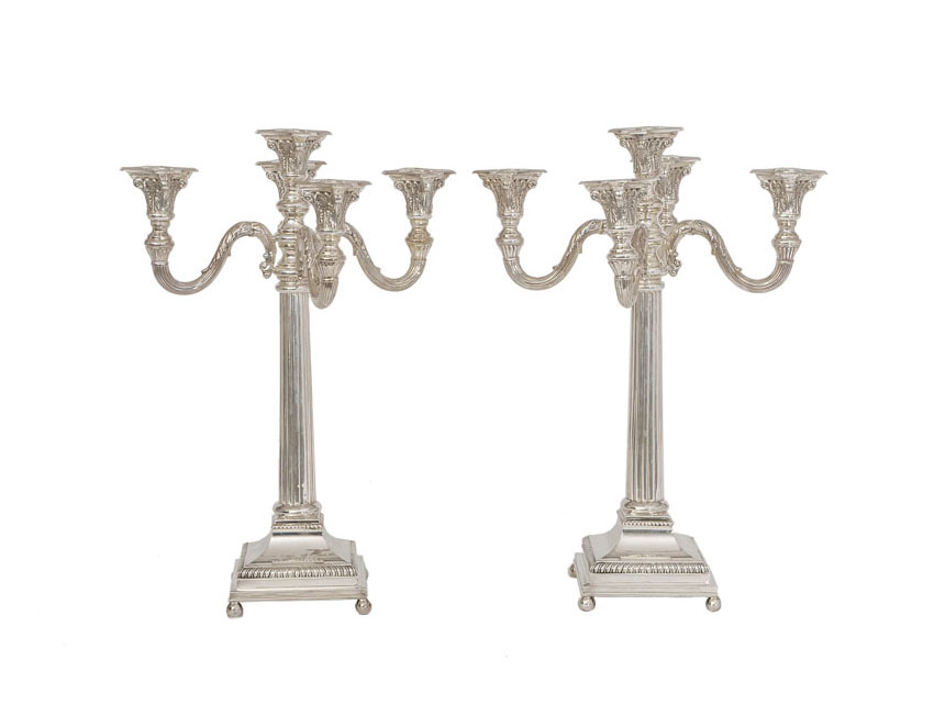 A pair of candelabra of classical style