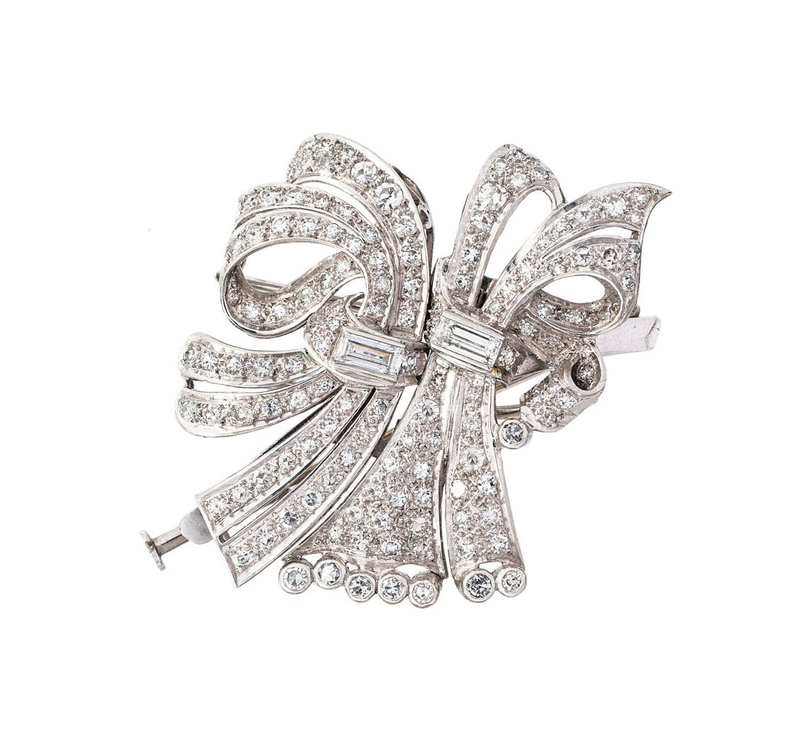 A highquality diamond clip brooch