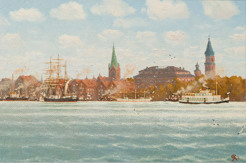 Panoramic View of the Port of Kiel