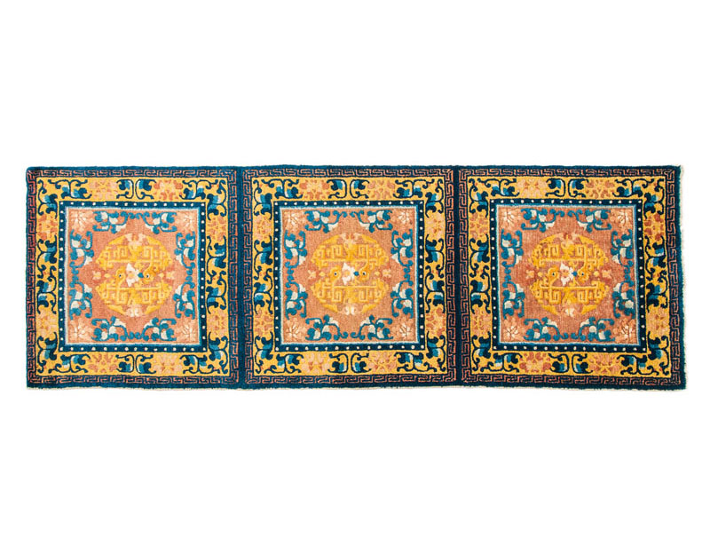 Ningxia-Teppich mit ornamentalen Medaillons