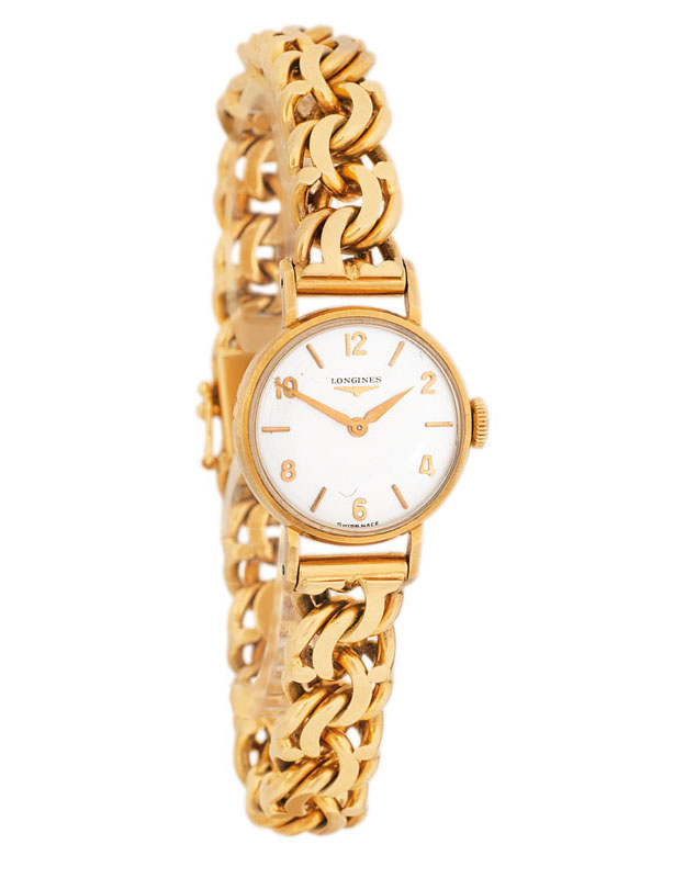 A ladies watch by Longines with golden bracelet