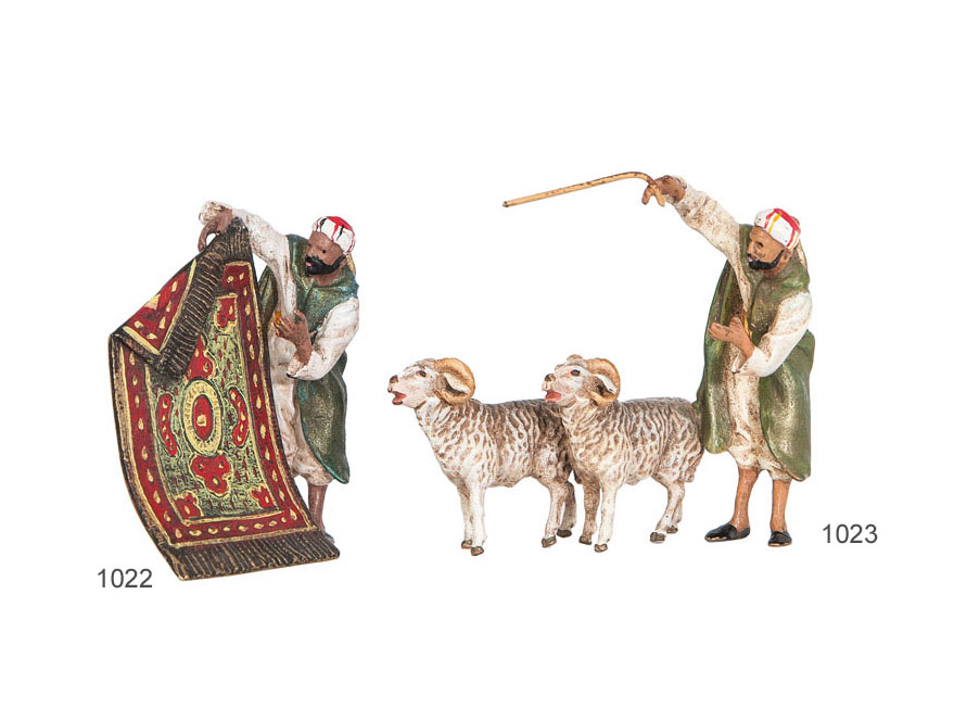 A Vienna bronze 'Arabic carpet dealer' by Bergmann