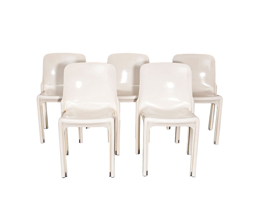 Vico Magistretti - Five Stacking Chairs 'Selene' Five Stacking Chairs 'Selene'