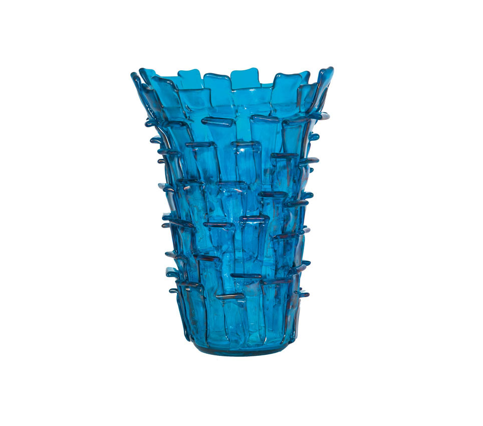 A glass vase