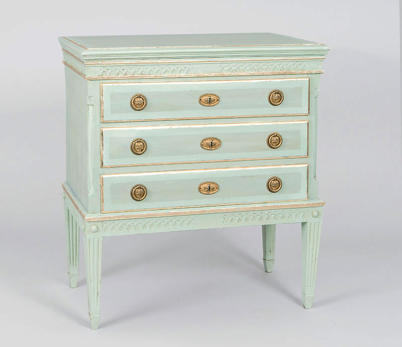 A painted commode of classical style