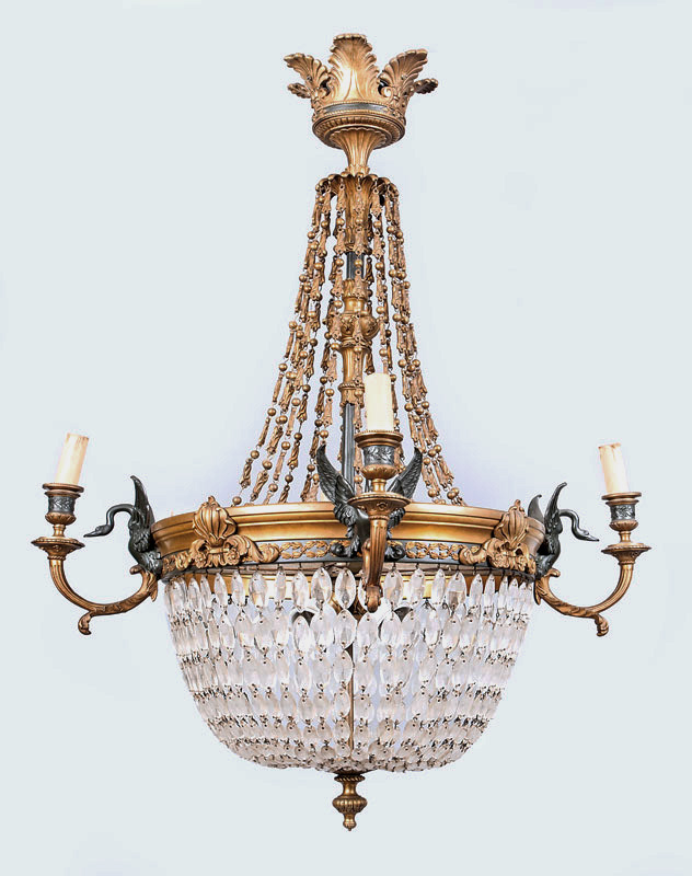 A french ceiling light of Empire style