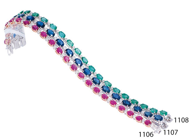 A ruby diamond bracelet