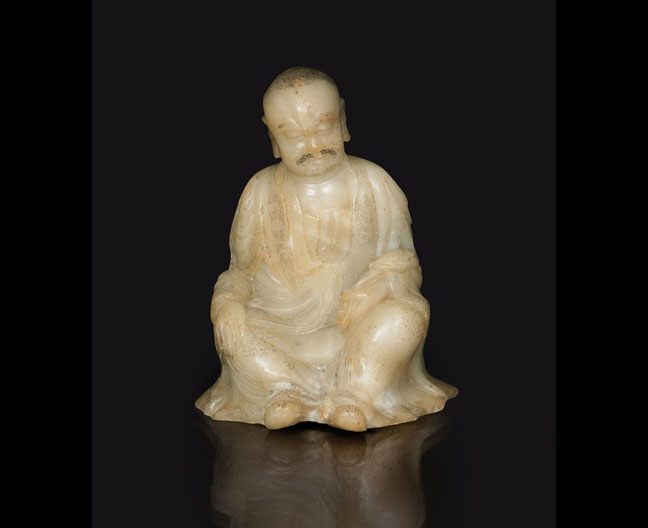 A fine soapstone-figure 'Luohan'