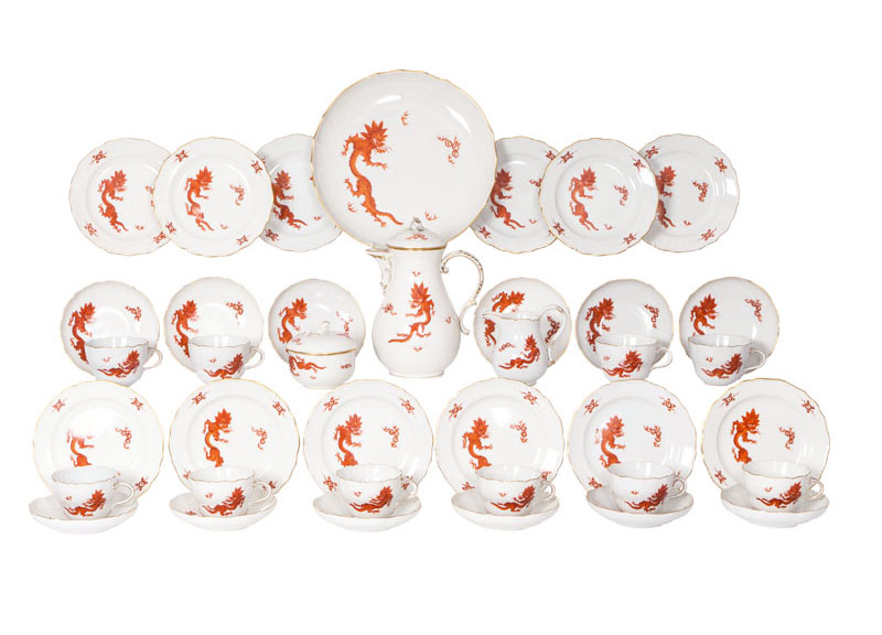A coffee service 'Red Mingdragon' for 12 persons A coffee service 'Red Mingdragon' for 12 persons