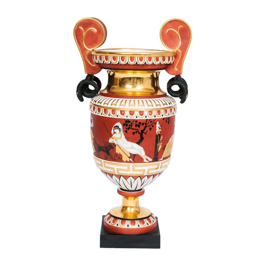 Seltene Empire-Vase im pompejianischen Stil