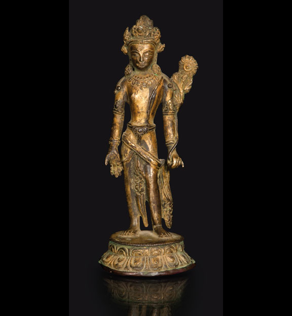 Kleine Bronze-Figur 'Padmapani'