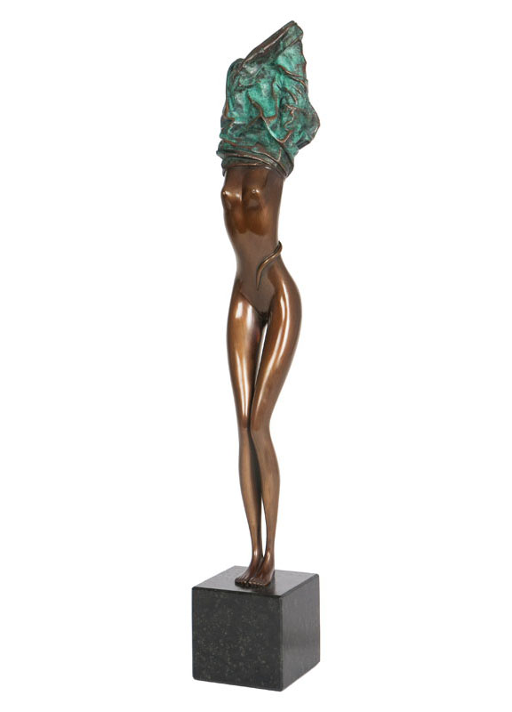 A bronze figure 'Zopf der Aphrodite'