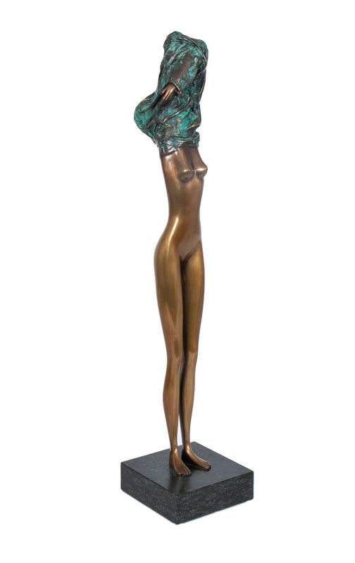 A bronze figure 'La Bella'