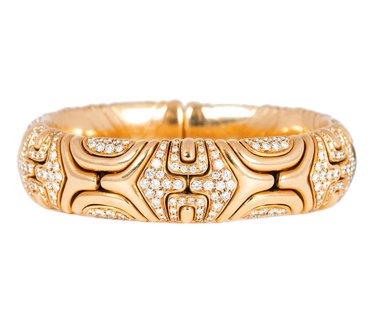 A diamond bangle bracelet by Bulgari