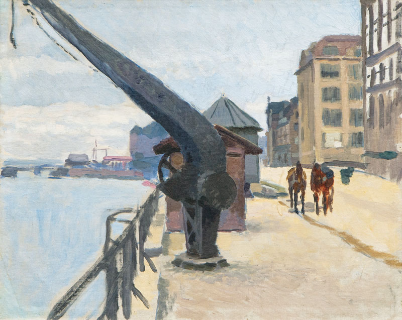 Paul Kayser - Kran im Hamburger Hafen Kran im Hamburger Hafen
