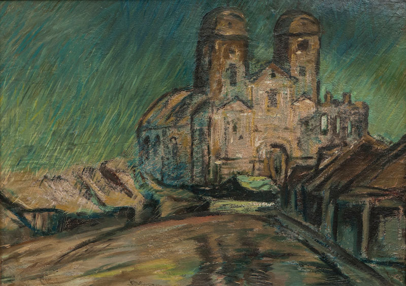 Arthur Illies - Kirche mit zwei Türmen Kirche mit zwei Türmen